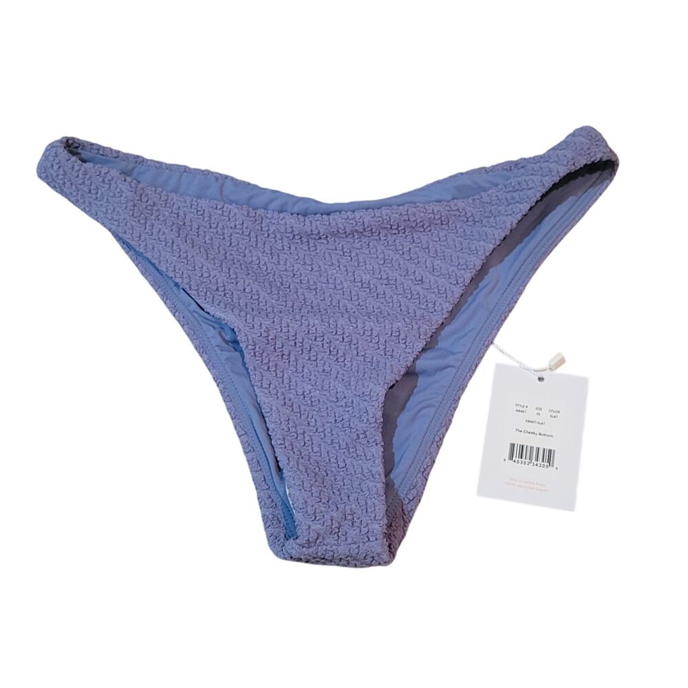 NWT Andie Swim The Cheeky Bottom  Size XS Color Textured Slate